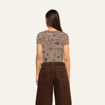 Brown Multi Houndstooth Key