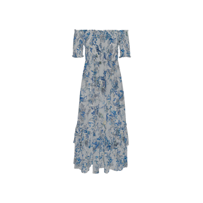 Grey Multi Watercolor Butterfly Jacquard